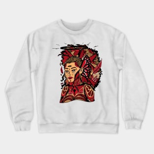 Red Cream Jupiter Cries Crewneck Sweatshirt